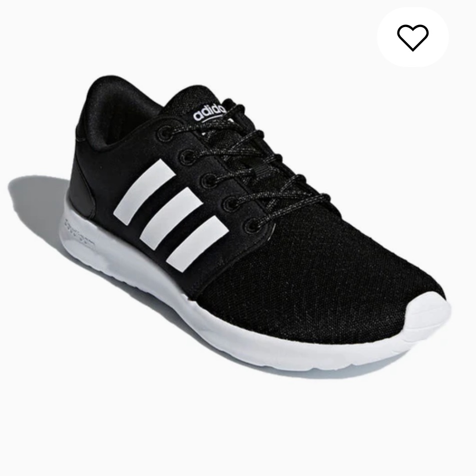 Adidas | 8 | Cloudfoam Qt Racer 'Core Black White' Lightweight Minimalist Shoes